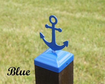 4x4 Anchor Post Cap - exteriorplastics - Post Cap - plastic fencing - coastal decoration - nautical decorations - beach house decorations - Florida landscaping - coastal landscaping - nautical landscaping - nautical fences - nautical gates - home improvement - home decor - fencing and barriers