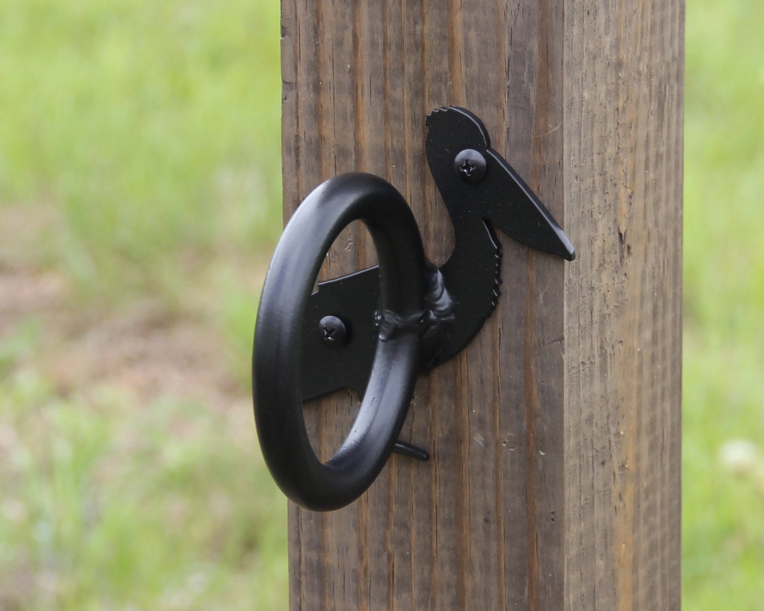 Metal Pelican Nautical Rope Fence Bracket, Light Strand Holder - exteriorplastics - Post Cap - plastic fencing - coastal decoration - nautical decorations - beach house decorations - Florida landscaping - coastal landscaping - nautical landscaping - nautical fences - nautical gates - home improvement - home decor - fencing and barriers