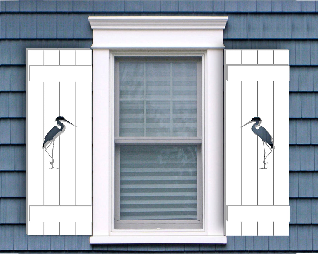 Crane Design Plastic Window Shutters (Sold in Pairs) - exteriorplastics - Mailbox Accessories - plastic fencing - coastal decoration - nautical decorations - beach house decorations - Florida landscaping - coastal landscaping - nautical landscaping - nautical fences - nautical gates - home improvement - home decor - fencing and barriers