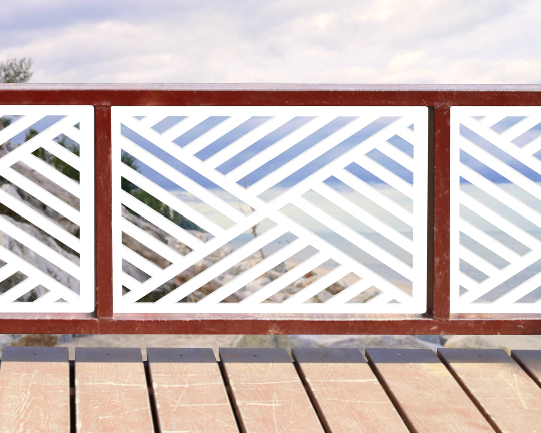 Modern Style Plastic Fence Panel Insert - exteriorplastics - Fence Panels - plastic fencing - coastal decoration - nautical decorations - beach house decorations - Florida landscaping - coastal landscaping - nautical landscaping - nautical fences - nautical gates - home improvement - home decor - fencing and barriers