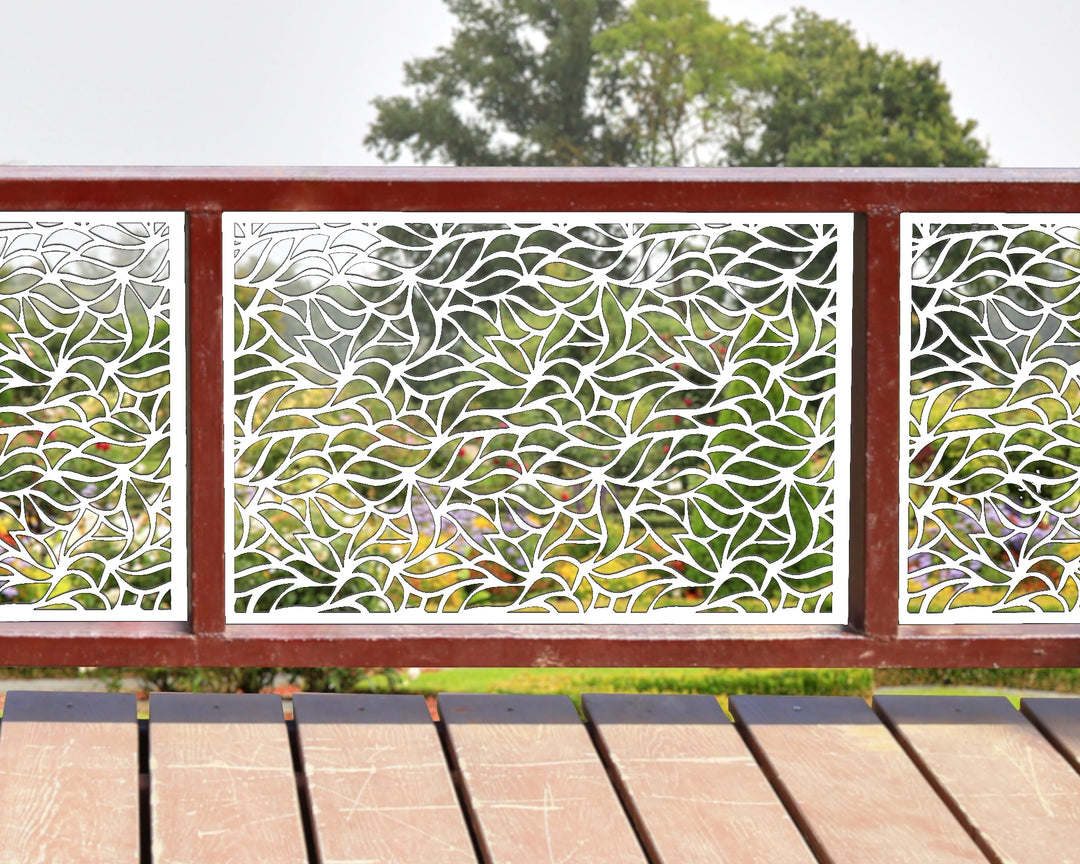 Garden Leaves Pattern Fence/Gate Panel Insert - exteriorplastics - Fence Panels - plastic fencing - coastal decoration - nautical decorations - beach house decorations - Florida landscaping - coastal landscaping - nautical landscaping - nautical fences - nautical gates - home improvement - home decor - fencing and barriers