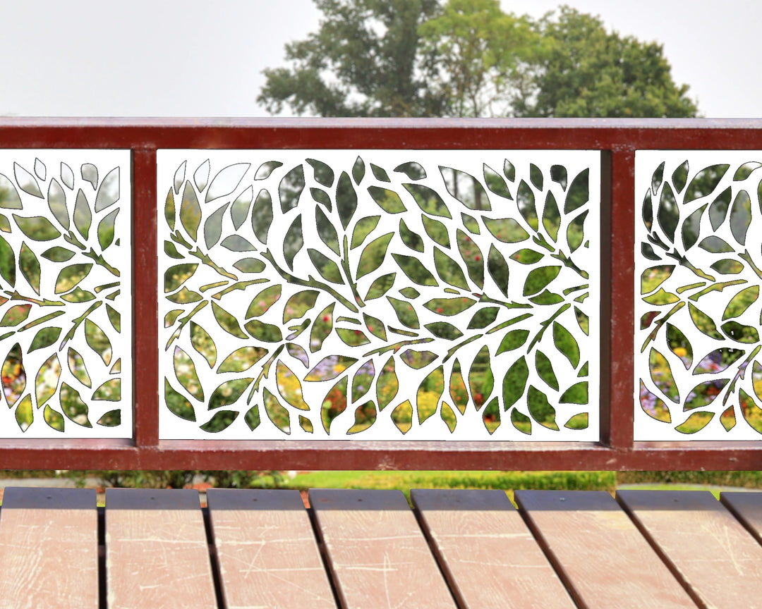 Tree Leaves Pattern Fence/Gate Panel Insert - exteriorplastics - Fence Panels - plastic fencing - coastal decoration - nautical decorations - beach house decorations - Florida landscaping - coastal landscaping - nautical landscaping - nautical fences - nautical gates - home improvement - home decor - fencing and barriers