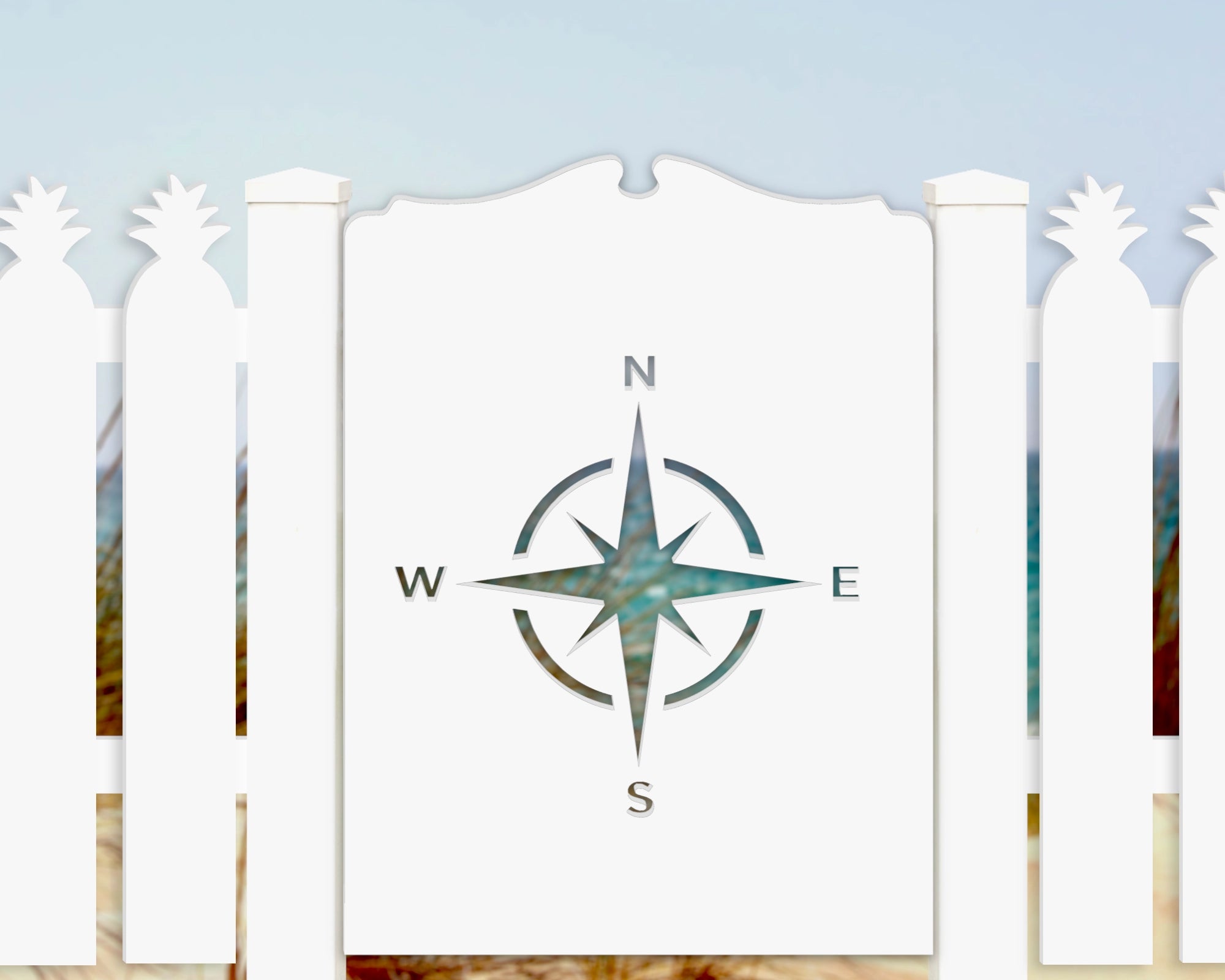 Compass Gate Sign Plastic Nautical Compass Gate, Durable Decorative and Desirable, marine ...