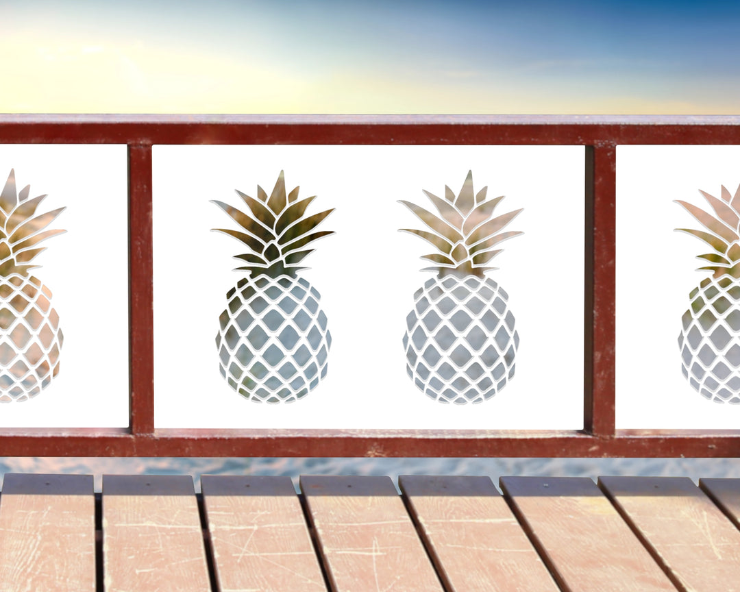Pineapple Plastic Fence Panel Insert - exteriorplastics - Fence Panels - plastic fencing - coastal decoration - nautical decorations - beach house decorations - Florida landscaping - coastal landscaping - nautical landscaping - nautical fences - nautical gates - home improvement - home decor - fencing and barriers