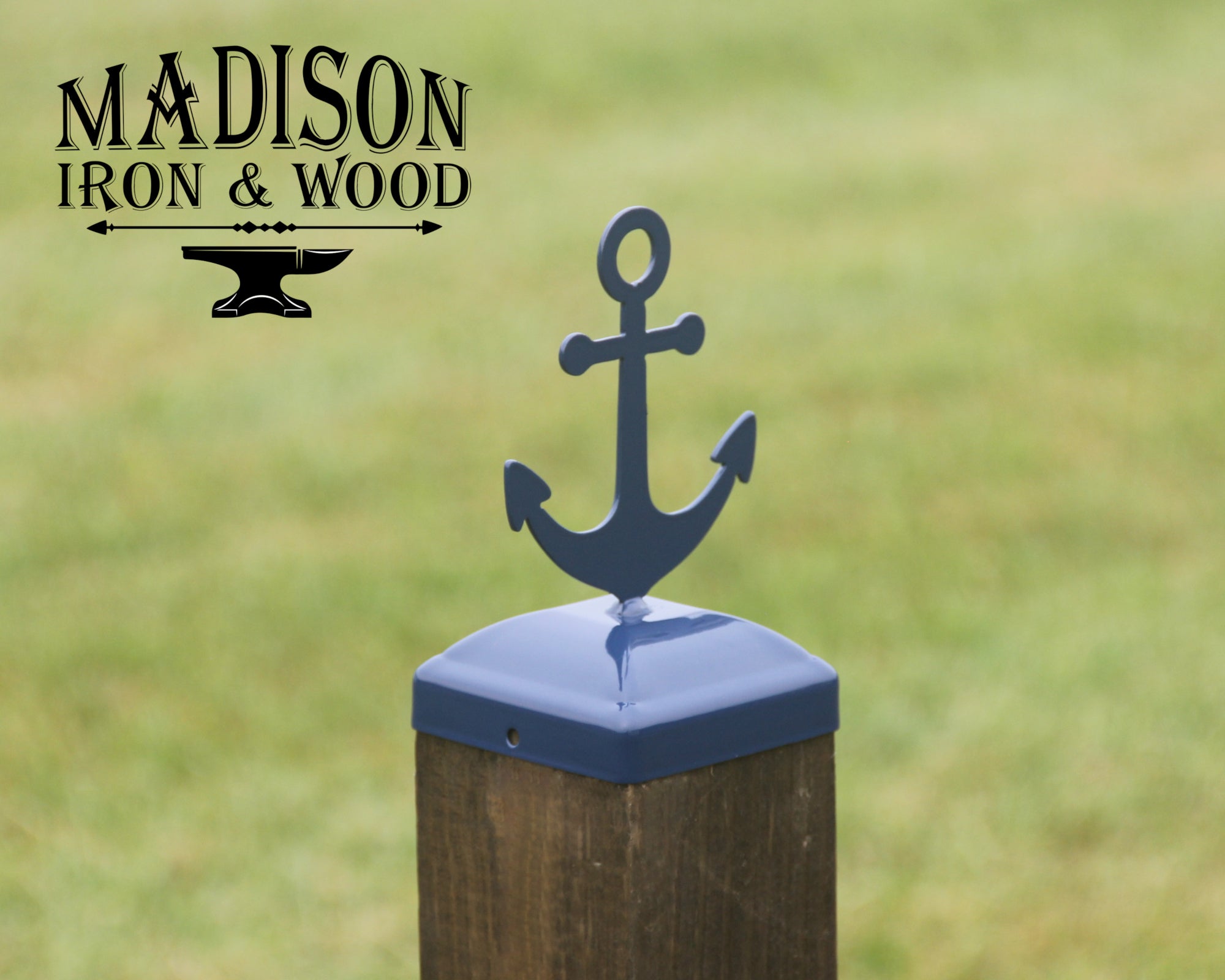 6x6 Anchor Post Cap - Madison Iron and Wood on www.exteriorplastics.com