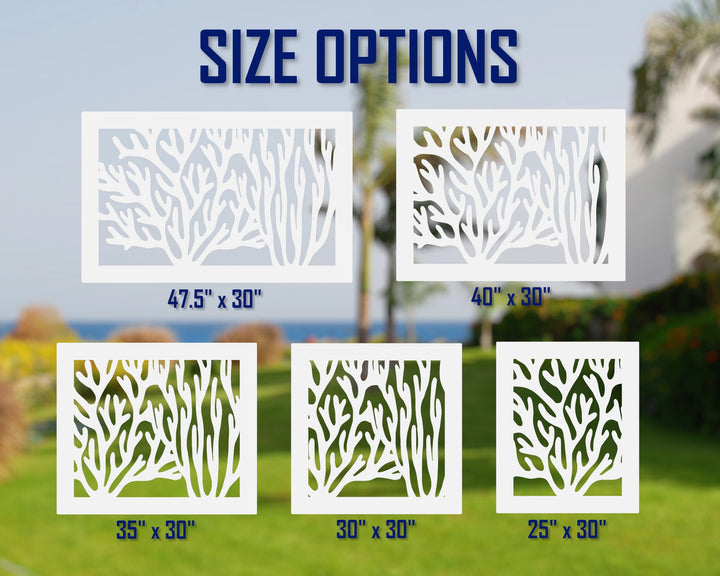 Coral Pattern Plastic Fence Panel Insert - exteriorplastics - Fence Panels - plastic fencing - coastal decoration - nautical decorations - beach house decorations - Florida landscaping - coastal landscaping - nautical landscaping - nautical fences - nautical gates - home improvement - home decor - fencing and barriers