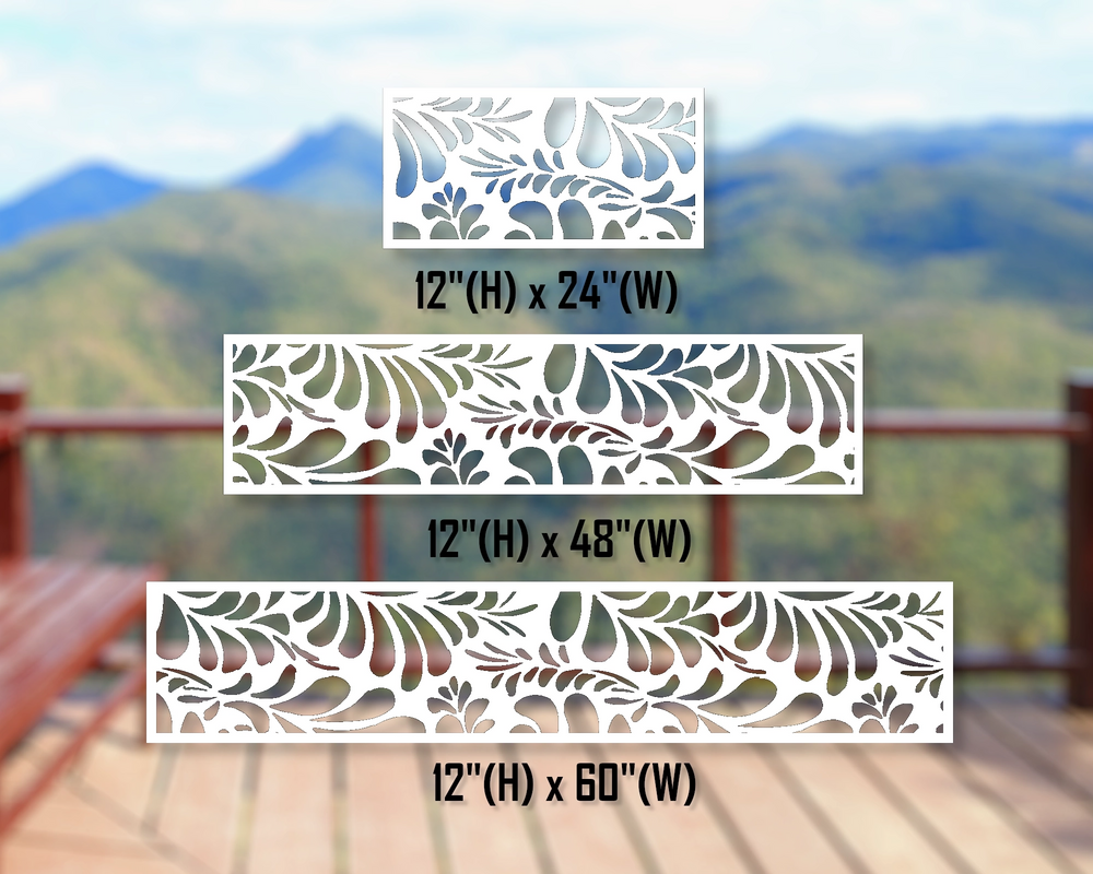 Budding Leaves Fence Insert - exteriorplastics - Fence Panels - plastic fencing - coastal decoration - nautical decorations - beach house decorations - Florida landscaping - coastal landscaping - nautical landscaping - nautical fences - nautical gates - home improvement - home decor - fencing and barriers