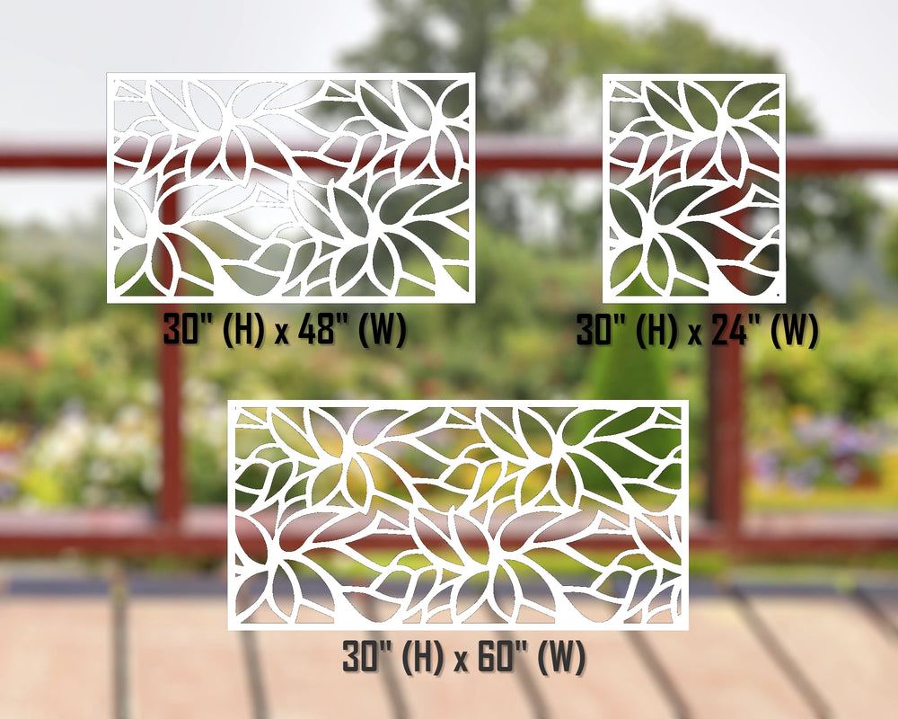 Leaves Pattern Fence/Gate Panel Insert - exteriorplastics - Fence Panels - plastic fencing - coastal decoration - nautical decorations - beach house decorations - Florida landscaping - coastal landscaping - nautical landscaping - nautical fences - nautical gates - home improvement - home decor - fencing and barriers