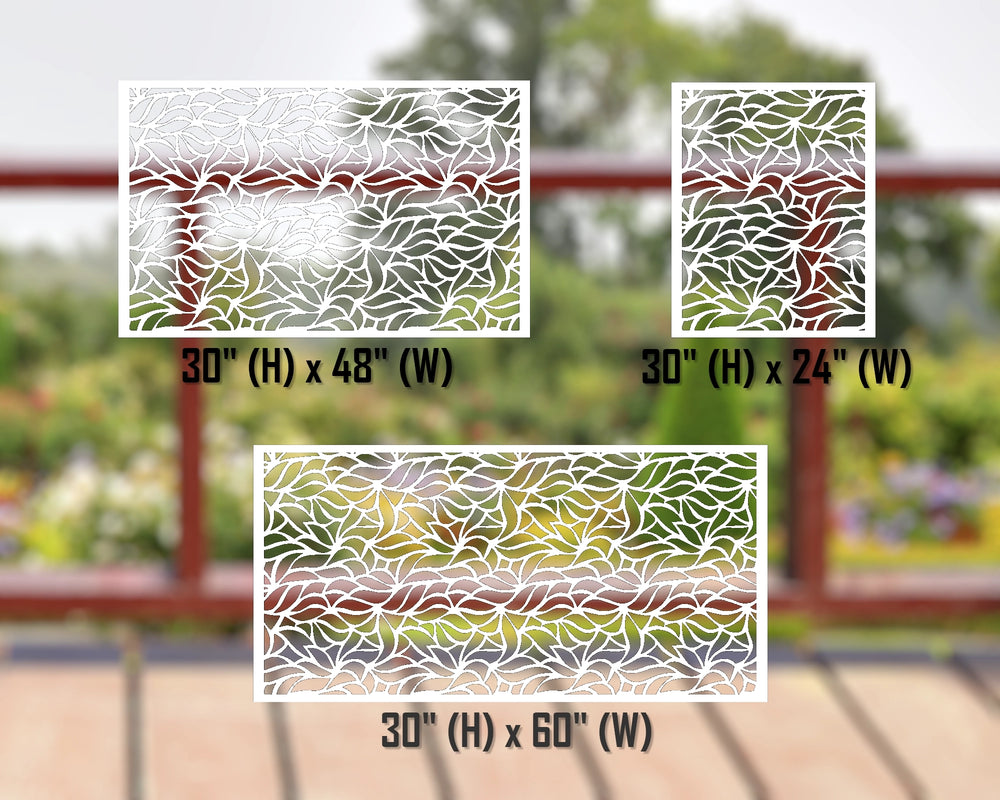 Garden Leaves Pattern Fence/Gate Panel Insert - exteriorplastics - Fence Panels - plastic fencing - coastal decoration - nautical decorations - beach house decorations - Florida landscaping - coastal landscaping - nautical landscaping - nautical fences - nautical gates - home improvement - home decor - fencing and barriers