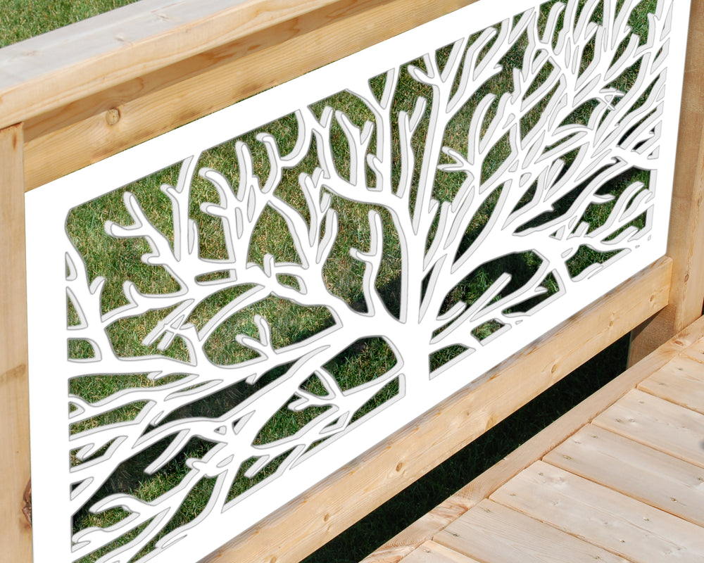 Bare Tree Fence/Gate Panel Insert - exteriorplastics - Fence Panels - plastic fencing - coastal decoration - nautical decorations - beach house decorations - Florida landscaping - coastal landscaping - nautical landscaping - nautical fences - nautical gates - home improvement - home decor - fencing and barriers