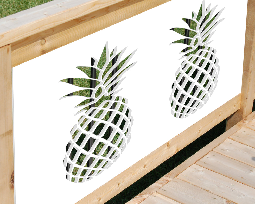 Pineapple Plastic Fence Panel Insert - exteriorplastics - Fence Panels - plastic fencing - coastal decoration - nautical decorations - beach house decorations - Florida landscaping - coastal landscaping - nautical landscaping - nautical fences - nautical gates - home improvement - home decor - fencing and barriers