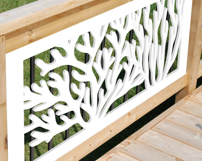 Coral Pattern Plastic Fence Panel Insert - exteriorplastics - Fence Panels